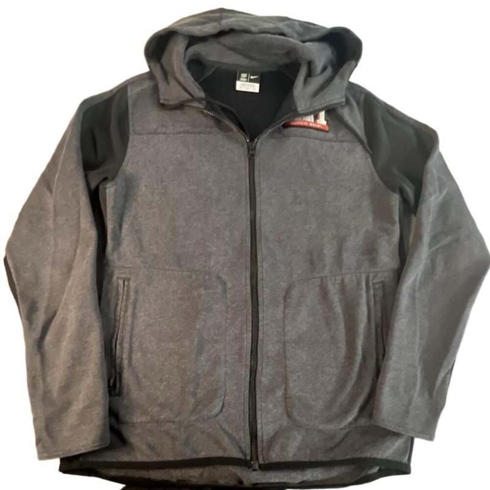 Nike NFL Team Apparel Super Bowl LI Full-Zip Hoodie Jacket Gray Black Medium